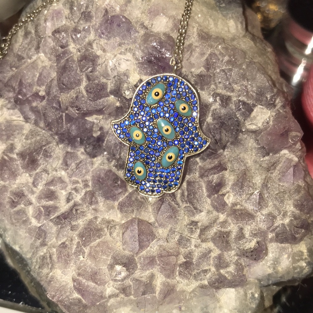 Silver (925 Stamped) Hamsa with Evil Eye